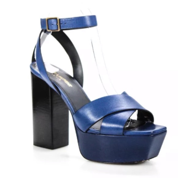 Saint Laurent Shoes - Saint Laurent 38 Farrah Cross Sand Open Toe pumps